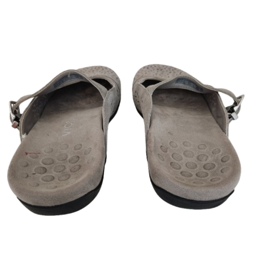 Vionic Gray Suede Lidia Adjustable Mule Arch Supp… - image 4